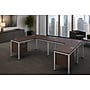 Boss Office Products Simple System 60"W L-Shaped Desk with Pedestal, Driftwood, 2/Set (SGSD008-201)~#|#~E1251AC0-07EC-4AA2-9105900F53EC0BE7_sc7