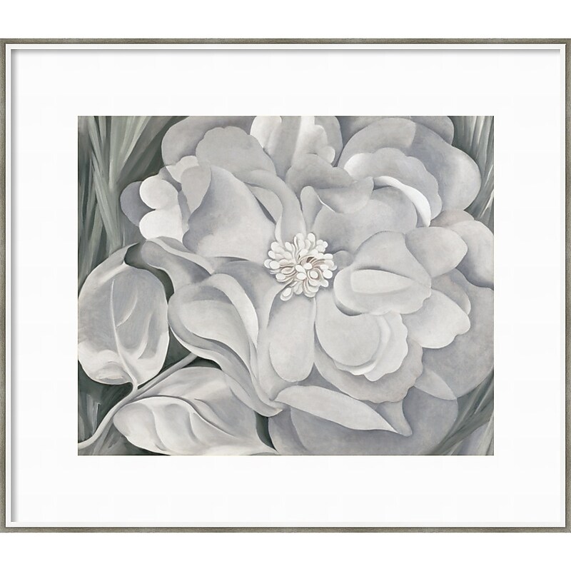 Amanti Art The White Calico Flower 1931 by Georgia O'Keeffe Wood Framed Wall Art Print, 41" x 36" (A42675530275) image 1