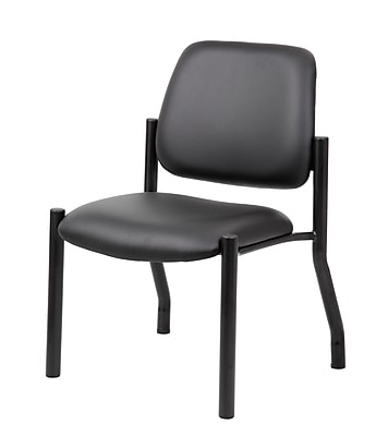 Boss Armless Guest and Reception Area Chair, Black (B9595AM-BK) Sansujyuku sansujyuku.com
