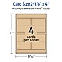 Avery Integrated Cards, 2-1/6" x 4", Matte Kraft Brown, 40/Pack (95330)~#|#~E129EC5B-4C59-4D5C-9884C42E5CF54E97_sc7