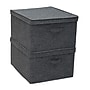 Household Essentials Extra Large Stackable Folding Fabric Storage Bin, 10" x 16"x 19", 52.64 Qt., Gray, 2/Pack (7515-1)~#|#~E12AF9A2-F969-4E26-8E60E36AC29B0C84_sc7