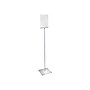 Azar Sign Holder, 12" x 56.5", Vertical, Freestanding, Clear/Silver, Acrylic (300863)~#|#~E12F9748-E951-4788-9C09A174363001A2_sc7