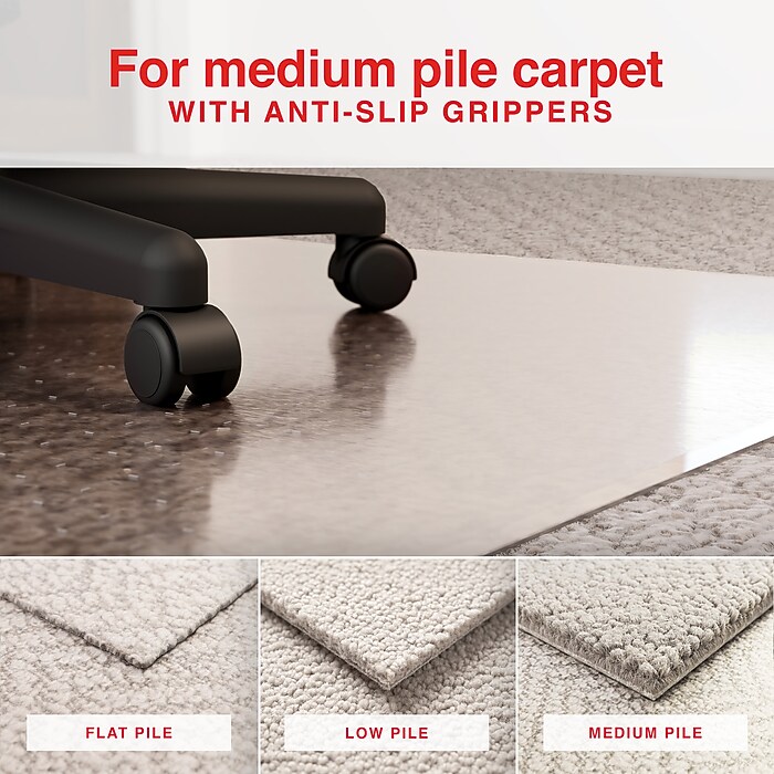 Staples® Carpet Chair Mat, Medium-Pile, Clear (20237-CC) | Staples