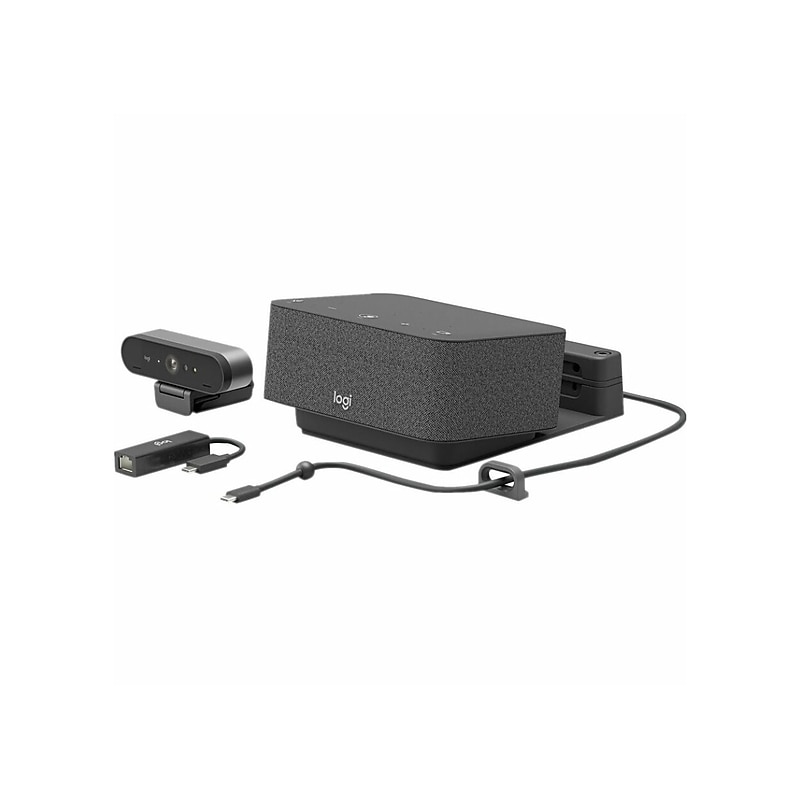 Logitech Logi Dock HD 4K Ultra HD WebCam Bundle, Clip-On, Black (991-000458) image 1