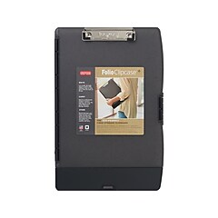 Dexas International Folio Clipcase Plastic Storage Clipboard