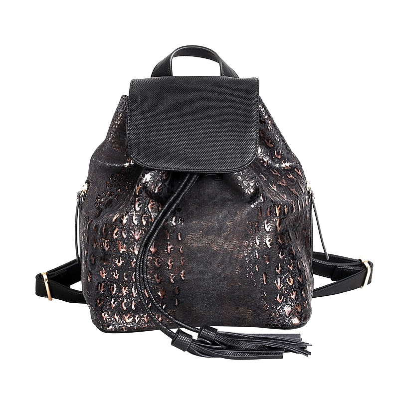 Karla Hanson Eva Convertible Canvas Backpack, Small, Black (80108BLACK) image 1