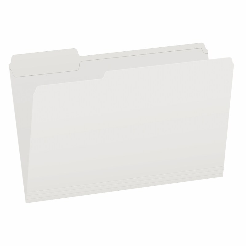 Pendaflex Heavy Duty File Folder, 1/3-Cut Tab, Assorted, Legal Size, White, 100/Box (1007034) image 1