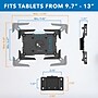 Mount-It! Adjustable Universal Anti-Theft iPad Tablet Wall Mount, 9.7" to 13", Black (MI-3882BLK)~#|#~E1510153-EA31-4D56-8C9A79355B8E1421_sc7