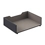 Staples Side Loading Letter Tray, Black Faux Leather (45051)~#|#~E15655CF-0AAA-4265-A48A2BE13E78DE8E_sc7