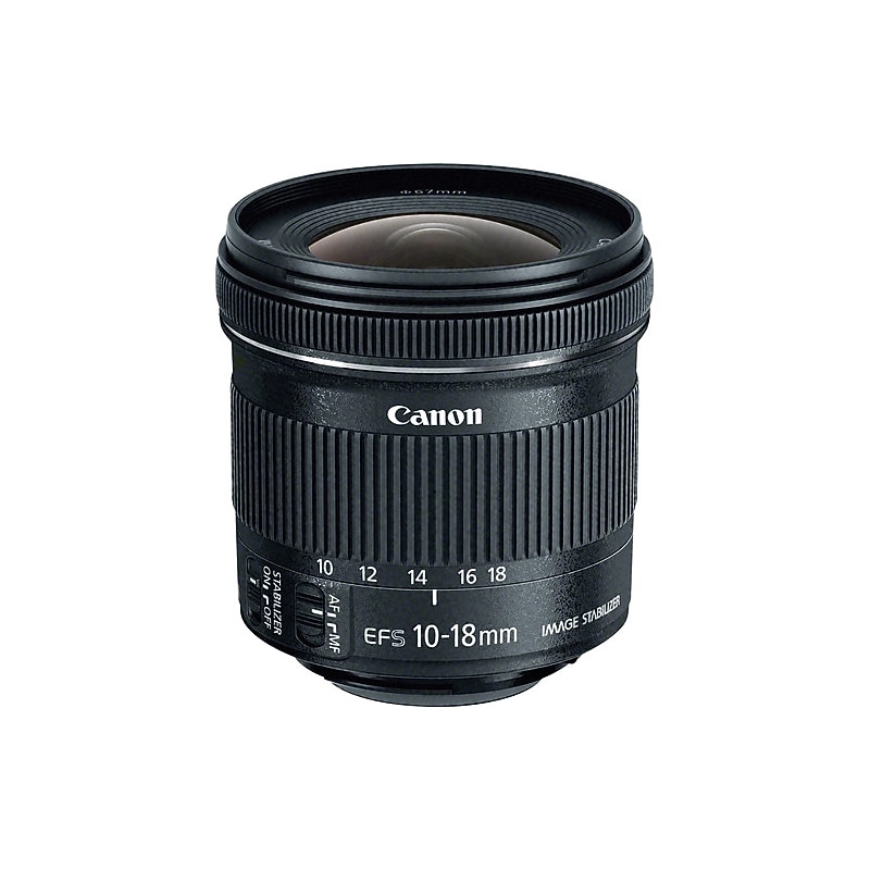Canon EF-S 10-18mm f/4.5-5.6 IS STM Lens, Black (9519B002) image 1
