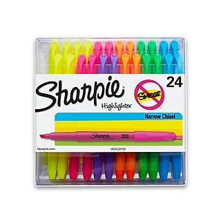 Sharpie Tank Highlighter, Chisel Tip, Assorted, 36/Pack
