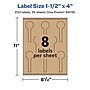 Avery Laser/Inkjet Multipurpose Labels, 4" x ", Kraft Brown, 200/Pack (94116)~#|#~E15B9CFF-3E73-49E6-B90874B09E91B5C9_sc7