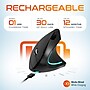 Delton S12 Wireless Rechargeable Ergonomic Vertical Computer Mouse, Right Handed, Black (DMERG12-WR)~#|#~E15E946D-A4E9-46D5-99118AC0C0C9480F_sc7