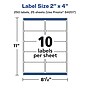 Avery Laser/Inkjet Multipurpose Labels, 4" x ", Glossy Clear, 250/Pack (94207)~#|#~E1615F10-FD1E-4183-BB81D2F76DB48DEB_sc7