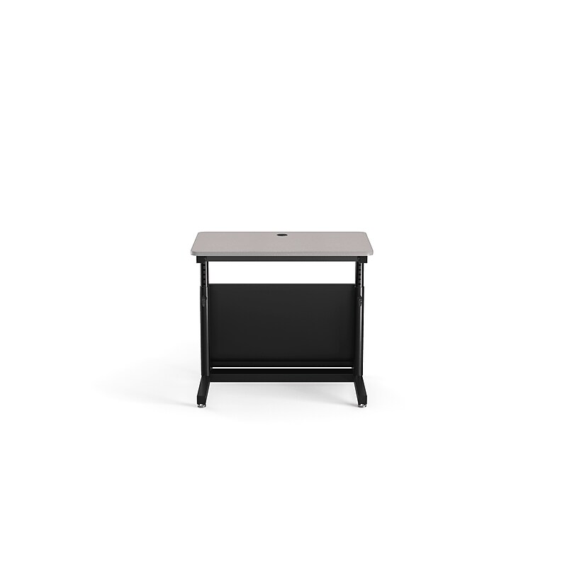 VersaDesk Deluxe 36"W Manual Adjustable Standing Computer Table, Grey/Black (CTL3624-BG) image 1