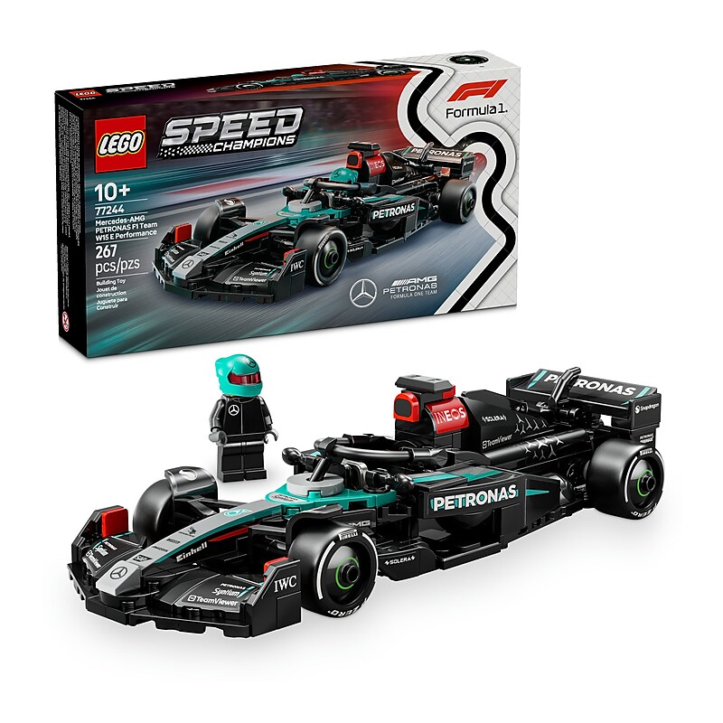 LEGO Speed Champions Mercedes-AMG F1 W15 Race Car, 267 Pieces (77244) image 1