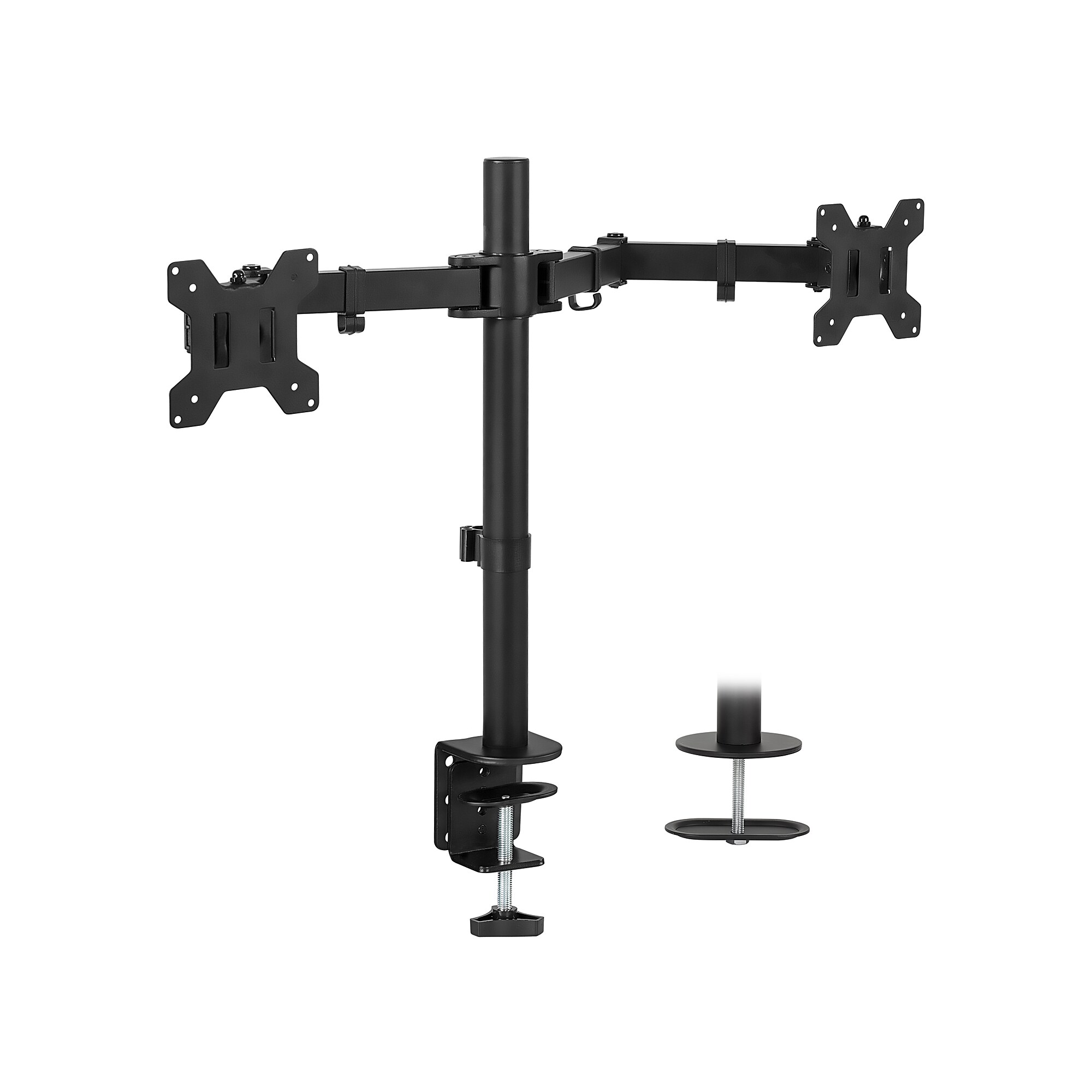 Mount-It! Adjustable Dual Monitor Arm Mount, Up To 32″, Black (MI-2752) Simolary simolary.com