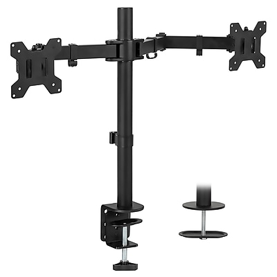 Mount-It! Adjustable Dual Monitor Arm Mount, Up To 32″, Black (MI-2752) Simolary simolary.com
