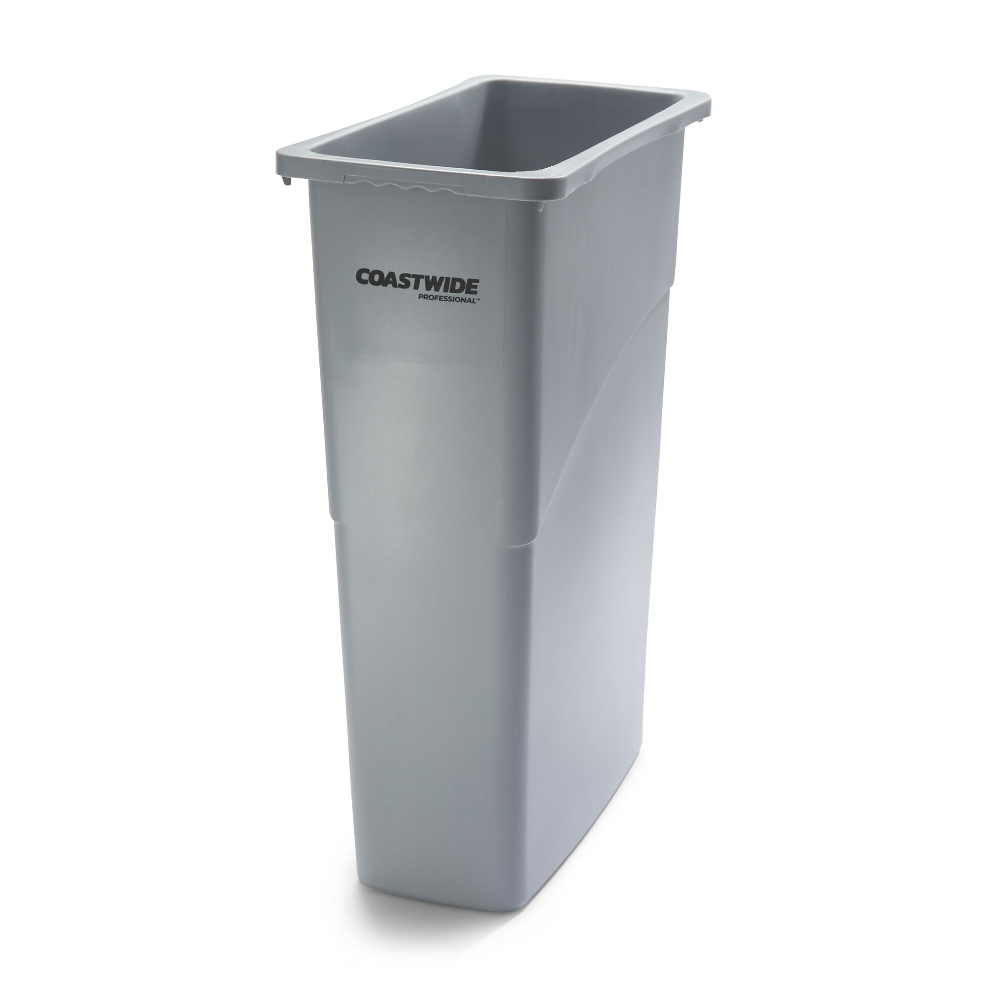 Coastwide Professional Slim Plastic Trash Can with no Lid, Gray, 23 Gal. (CW50717) Simolary simolary.com