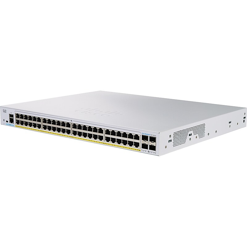 Cisco Business 350 Series 52-Port Gigabit Ethernet Managed Switch, Silver (CBS350-48FP-4G-NA) image 1