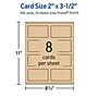 Avery Business Cards, 2" x 3-1/2", Matte Kraft Brown, 200/Pack (95319)~#|#~E180D393-4127-4103-865E9FBED6CA3CAE_sc7