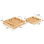 Woven Water Hyacinth Scalloped Square Trays (HE1255)~#|#~E1810219-80B9-489D-93146239A601CD22_sc7