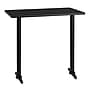 Flash Furniture Laminate Table Top with 5" x 22" Bar-Height Table Bases, 30" x 42", Black (XUBK3042T0522B)~#|#~E1829CF6-9B76-49AB-A1FF7207394871B0_sc7