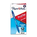 Paper Mate Profile Retractable Ballpoint Pen, Bold Point, Blue Ink, Dozen (89466)