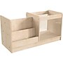 Flash Furniture Bright Beginnings Book Display with Transparent Storage Bin, 16"H x 31.5"W x 13"D, Brown (MK-KE20789-GG)~#|#~E1891E03-7870-48C8-95899F3E68042428_sc7