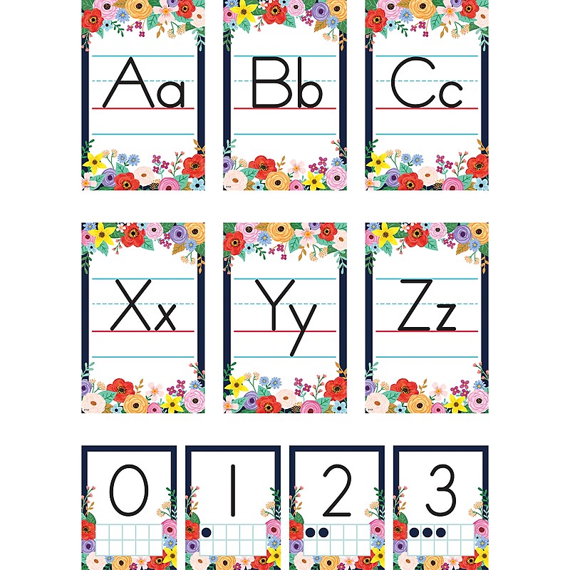 Teacher Created Resources Wildflowers Alphabet Bulletin Board Set, 37/Set (TCR6818) image 1