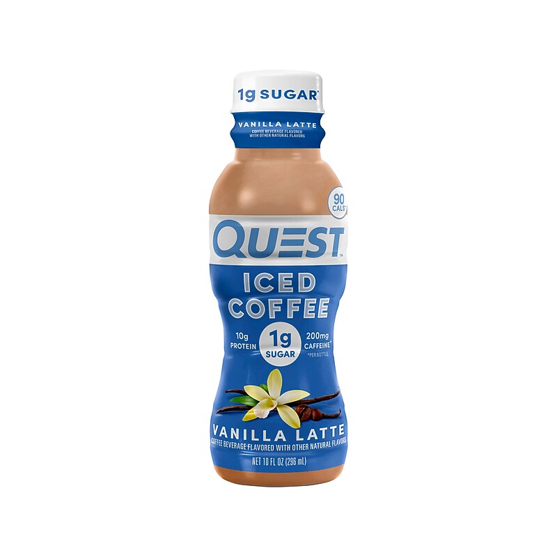 Quest Vanilla Latte Iced Coffee, 10 oz., 12/Carton (QRTDVL-4M3) image 1