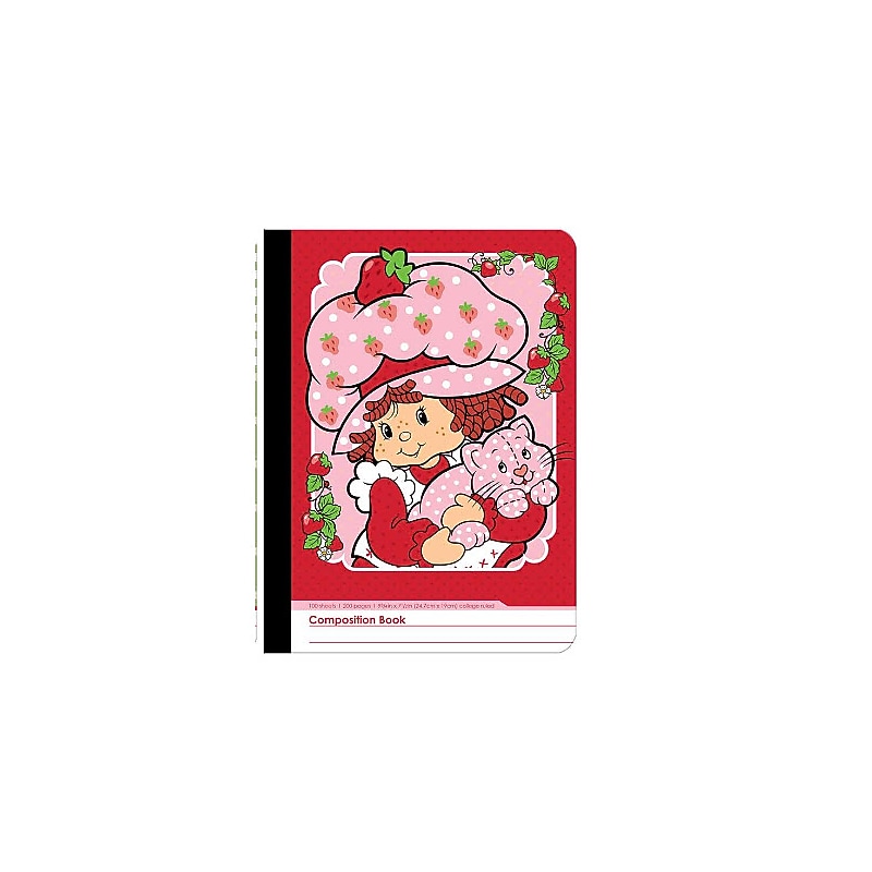 Inkology Strawberry Shortcake 1-Subject Composition Notebook, College Ruled, 100 Sheets, Assorted Colors (INK-46796-12PDQ) image 1