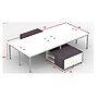 Boss Office Products Simple System 60"W Desk with Storage Cabinet, White, 4/Set (SGSD017-201-WT)~#|#~E195F8A5-DBD2-4E5E-A7561F1542149CD1_sc7