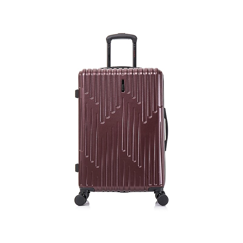 InUSA Drip 24" Hardside Suitcase, 4-Wheeled Spinner, TSA Checkpoint Friendly, Wine (IUDRI00M-WIN) image 1