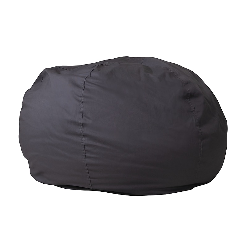 Flash Furniture Duncan Cotton Large Refillable Bean Bag Chair, Solid Gray (DGBEANLGSLDGY) image 1