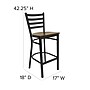 Flash Furniture Metal Back Wood Restaurant Barstool, Mahogany (XUDG697BBARMAW)~#|#~E19DB661-D5DC-4625-9C7A8A6CCC968311_sc7