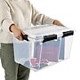 Sterilite 54 Quart Gasket Box with Lid, Plastic, Clear/Black (39349004)~#|#~E1A368CB-0F90-477C-90AB12D56F4BA9FF_sc7