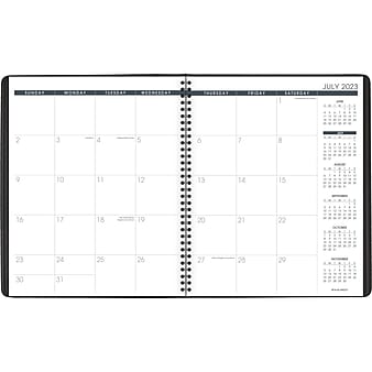 2023-2024 AT-A-GLANCE 9" x 11" Academic & Calendar Monthly Planner, Black (70-074-05-24)