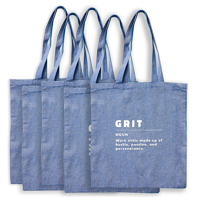 Recycled Cotton Twill Tote - Grit - 5 Pack image 1