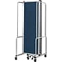 National Public Seating Robo Series 5-Panel Folding Mobile Room Divider, 72"H x 118"W, Blue Fabric (RDG6-5PT04)~#|#~E1A9BA95-2294-468E-BD9119F8973C88FD_sc7
