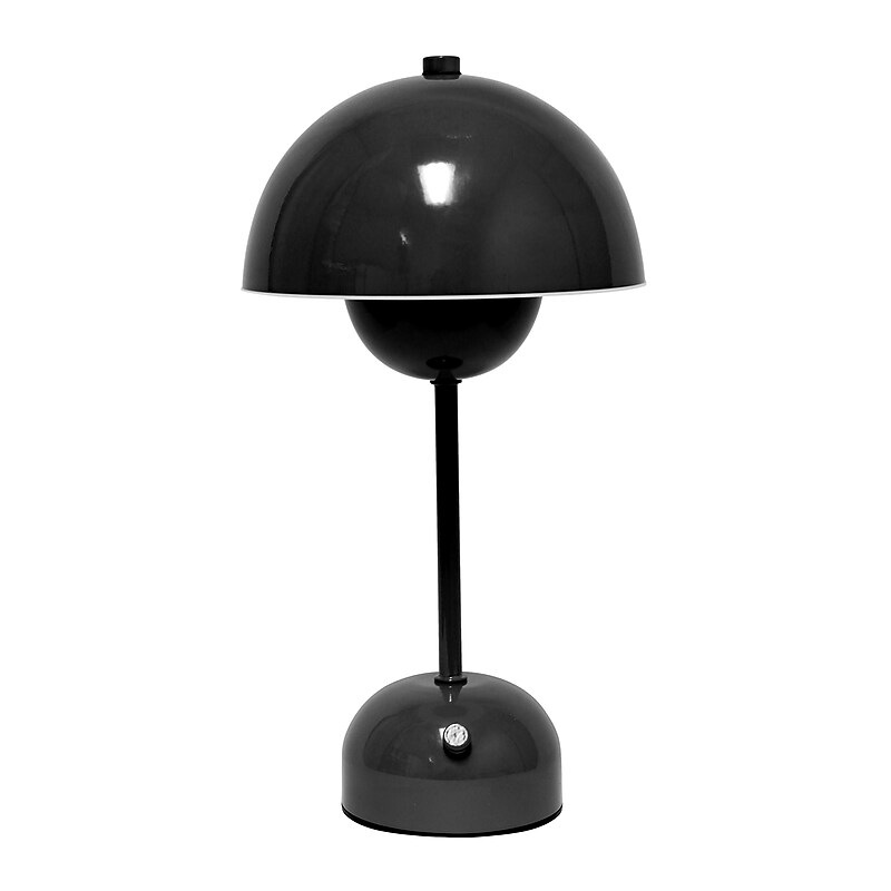 Simple Designs Mushroom Magic LED Table Lamp, Black (LD1069-BLK) image 1