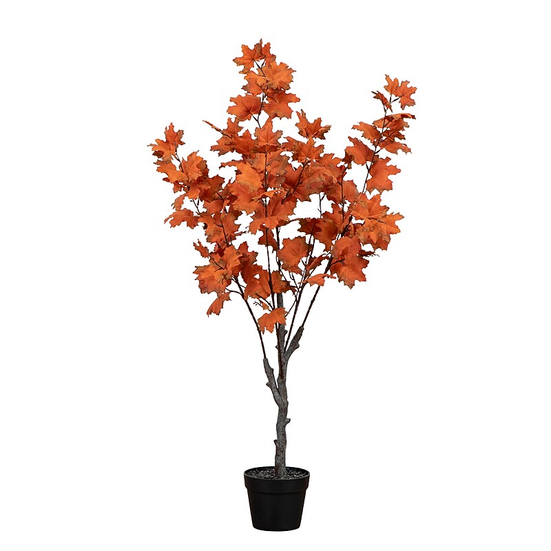 Nearly Natural 4' Autumn Smoky Maple Artificial Fall Tree (T4820) image 1