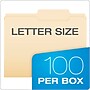 Pendaflex Heavy Duty File Folder, 1-Tab, Letter Size, Manila, 100/Box (R752 2/5 RC)~#|#~E1AC2B38-EE16-46F0-95302B525546FC24_sc7