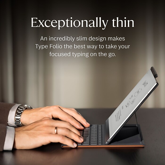 reMarkable 10.3" Type Folio Keyboard for reMarkable 2, Sepia Brown (RM710)  | Staples