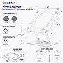 Uncaged Ergonomics Adjustable Swivel Laptop Stand for Desk, Steel, 360° Rotation, Up to 16", White~#|#~E1AF1D5F-9081-4904-9BD512C75AC8217D_sc7