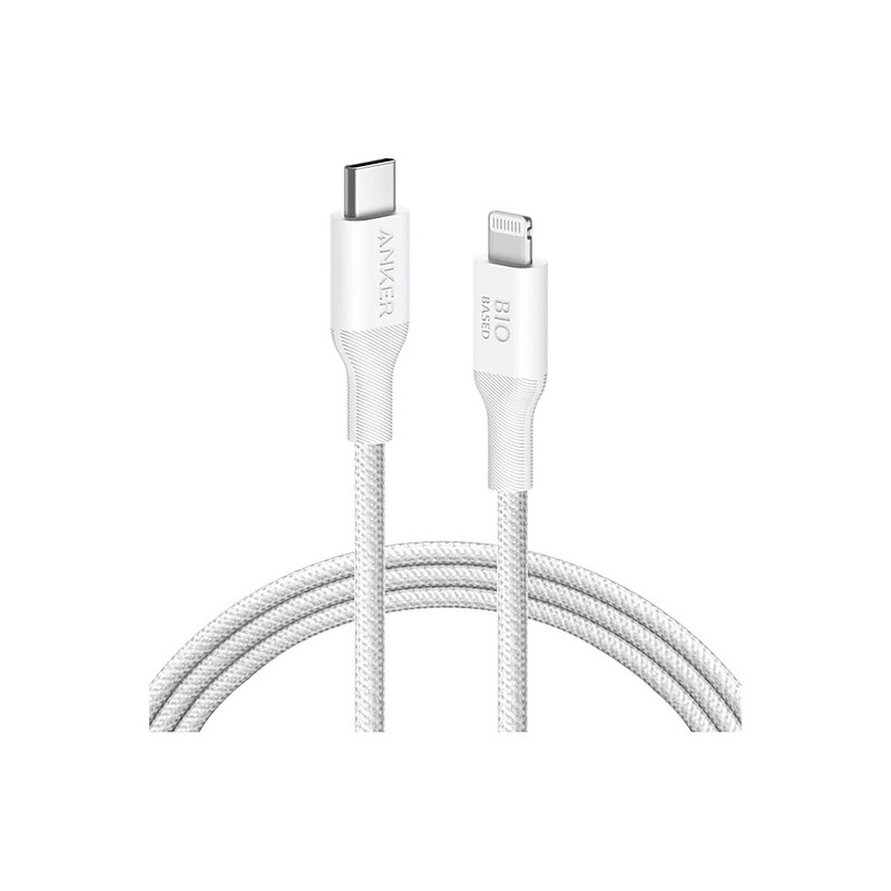 Anker 322 6' USB-C to Lightning Cable, Male to Male, White (A80B6H21-1) image 1