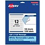 Avery Laser/Inkjet Rectangle Multipurpose Labels, 5/8" x 7-1/2", White, 1200 Labels/Box (94119)~#|#~E1B8E0BE-2B2A-4EB7-8793AD05A0873417_sc7