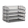 Mind Reader Metal Side Loading Stackable Letter Tray, Silver (DSTACK4-SIL)~#|#~E1B9770A-61AC-4552-821DAC956EF65B6F_sc7