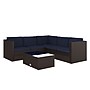 Flash Furniture Roan Indoor/Outdoor L-Shaped Sectional with Coffee Table, Brown with Navy Cushions (BNWS404NVBR)~#|#~E1BA03C1-24E7-4BFD-994856D7A4E465C5_sc7