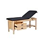 Aristo Wood Physician Adjustable Exam Table with Shelf, 2 Drawer Cabinet, Paper Cutter, Holder, 500lbs. Capacity, Black~#|#~E1BCFFC7-5539-4639-8EAEA36071031A0F_sc7
